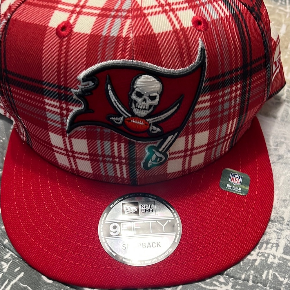 New Era Red Plaid Snapback Hat